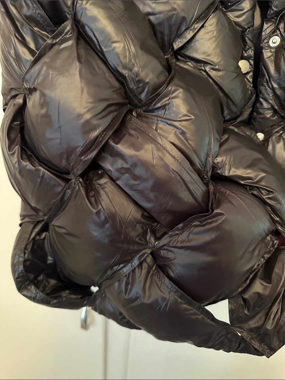 NWT Benaar Black Quilted Oversized Woven Puffer Vest - Picture 3 of 6